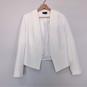 Topshop Crop Blazer, Off White Size 6